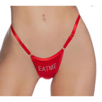 Crotchless Bling Thong – Sexy Stretch Spandex Lingerie Red One Size > Clothes > Panties