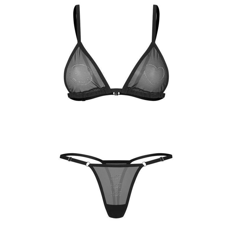 Wet Me 2 Pc Bra and Panty Set – Transparent Recycled Mesh Lingerie > Clothes > Bra Sets