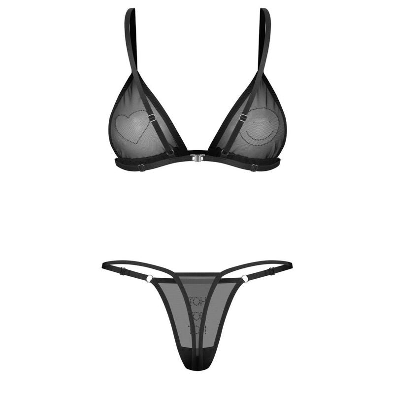 Wet Me 2 Pc Bra and Panty Set – Transparent Recycled Mesh Lingerie > Clothes > Bra Sets