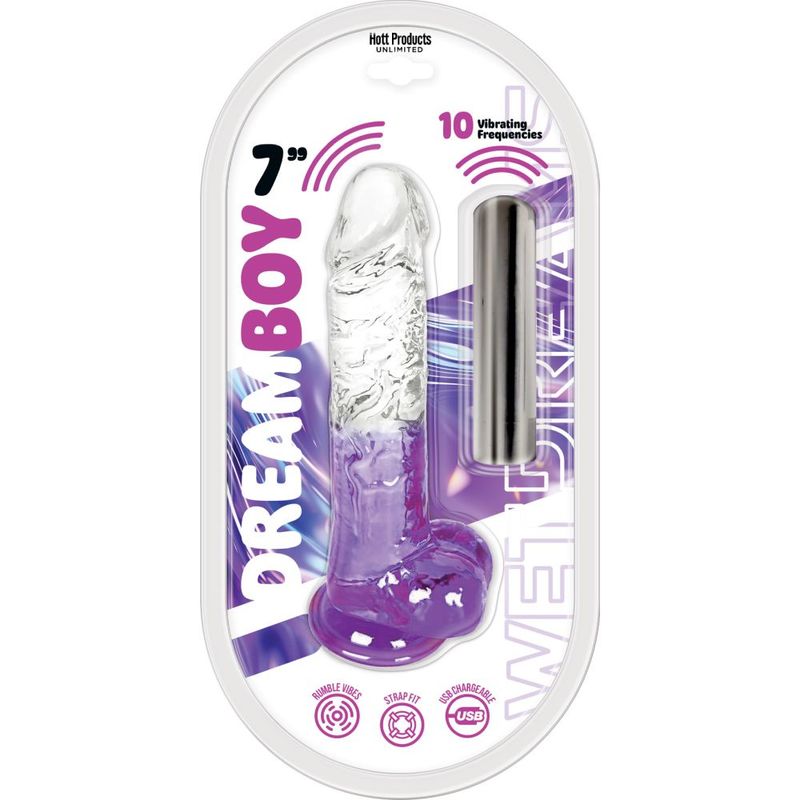 Jelly Dream Boy – 7 Inch Flexible Rechargeable Jelly Vibrator Purple > Vibrators > Realistic Vibrators Main image