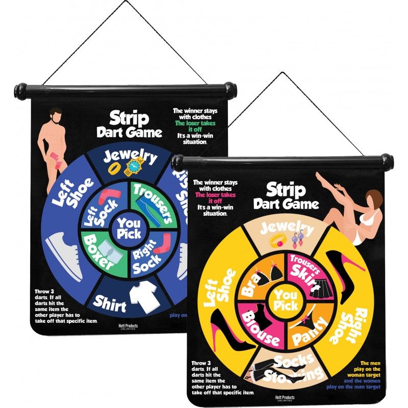 Strip Darts Game Reversible Magnetic Dartboard with Woman and Man Designs – Adult Party Game > Novelties > Games