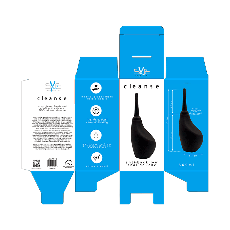Silicone Ergonomic Anti-Backflow Anal Douche 360ml – Premium Douche Secondary image