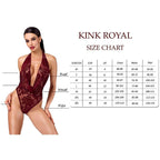 Kink Royal V Neck – Elastic Sheer Flocked Mesh Catsuit > Clothes > Bodies and Playsuits