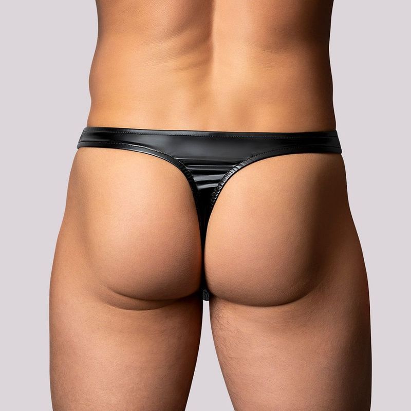 Male Power Liquid Onyx 2.0 Wet Look Thong > Clothes > Mens Thongs
