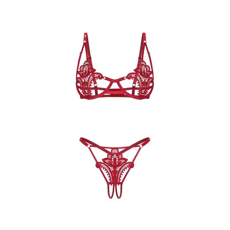 Luise Sublim New Edition – Two-Piece Lace Bra and Crotchless Panty Set > Clothes > Lingerie Sets