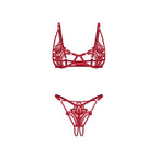Luise Sublim New Edition – Two-Piece Lace Bra and Crotchless Panty Set > Clothes > Bra Sets