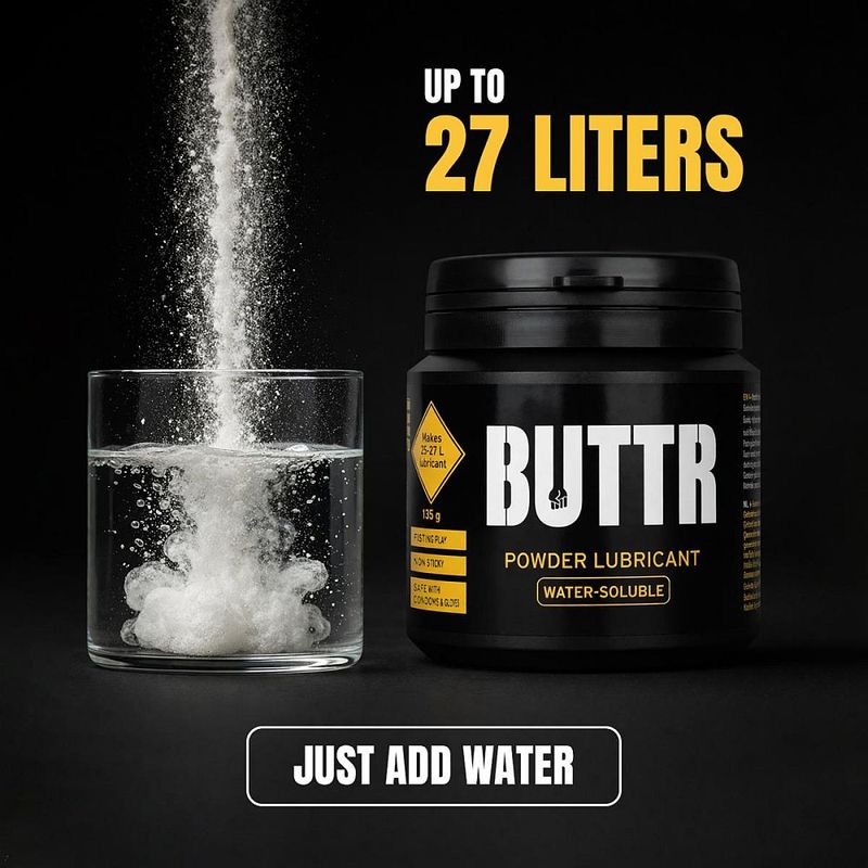 Buttr Powder Lube – Customizable Long-Lasting Lubricant Gel 135g Powder Concentrate > Lube > Water Based