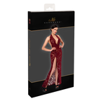 Noir Masquerade Lace Gown – Burgundy > Clothes > Dresses and Chemises