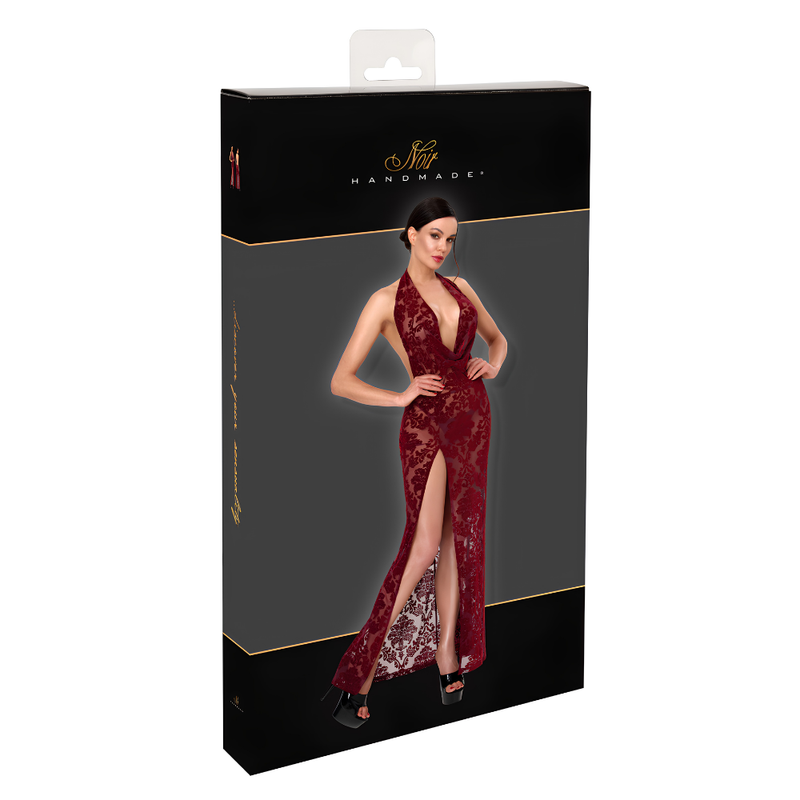 Noir Masquerade Lace Gown – Burgundy > Clothes > Dresses and Chemises