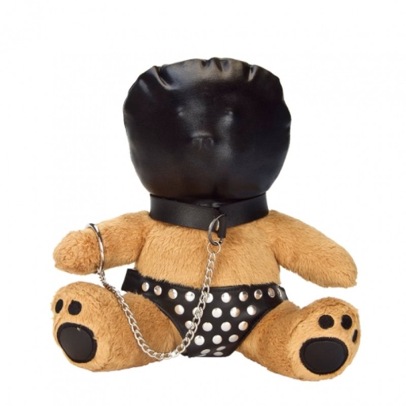 Bondage Bear Gimpy Glen Plush Companion with Gimp Mask and Studded Undies Main image