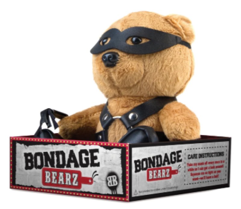 Bondage Bear Freddie – Leather Style Flogger Plush Toy Secondary image