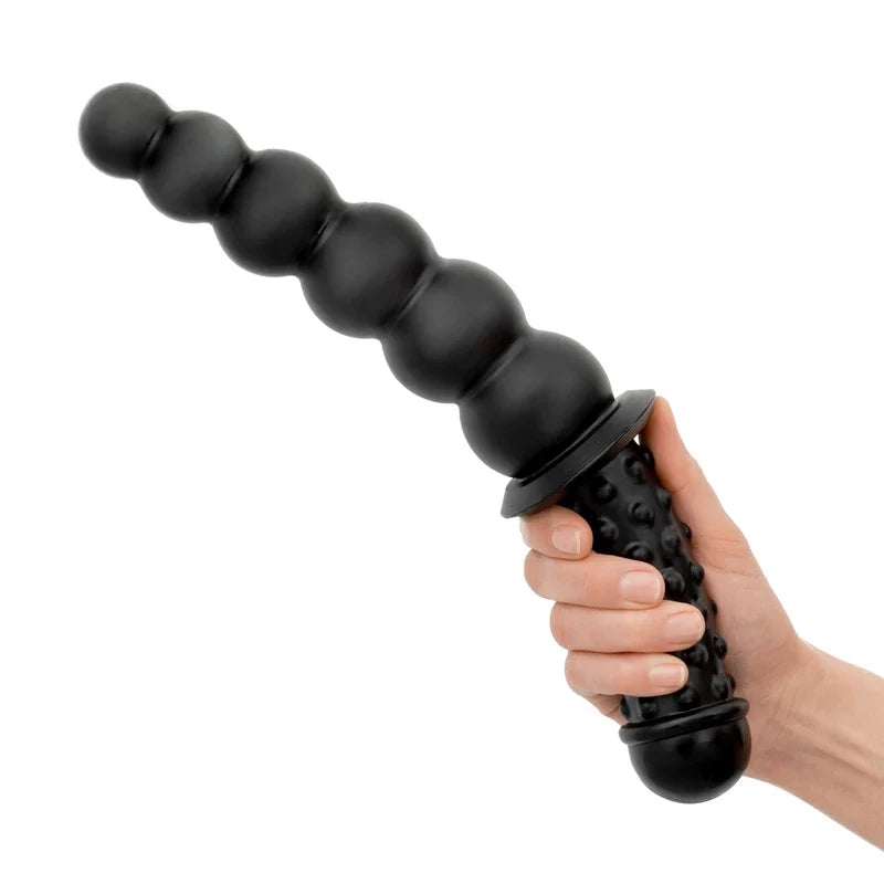 Akimbo Double Sided 8" Anal Dildo with Beads and Ribbed Design Secondary image