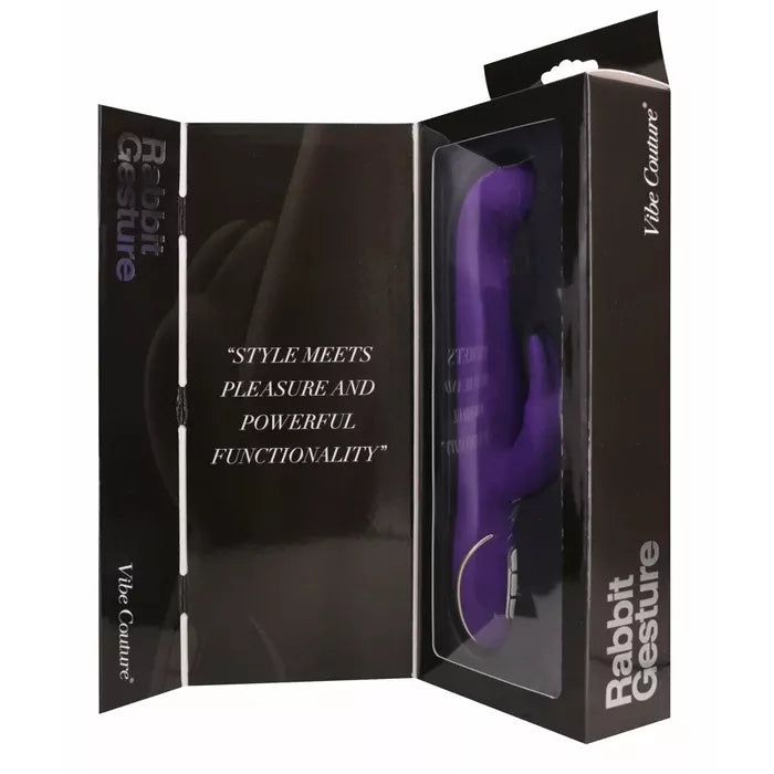 Vibe Couture Rabbit Gesture Purple Vibrator 22cm > Vibrators > Ladies > Rabbit