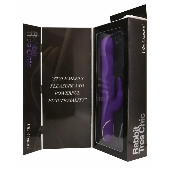 Vibe Couture Rabbit Tres Chic Purple Plush Vibrator - 5" Insertable > Vibrators > Ladies > Rabbit