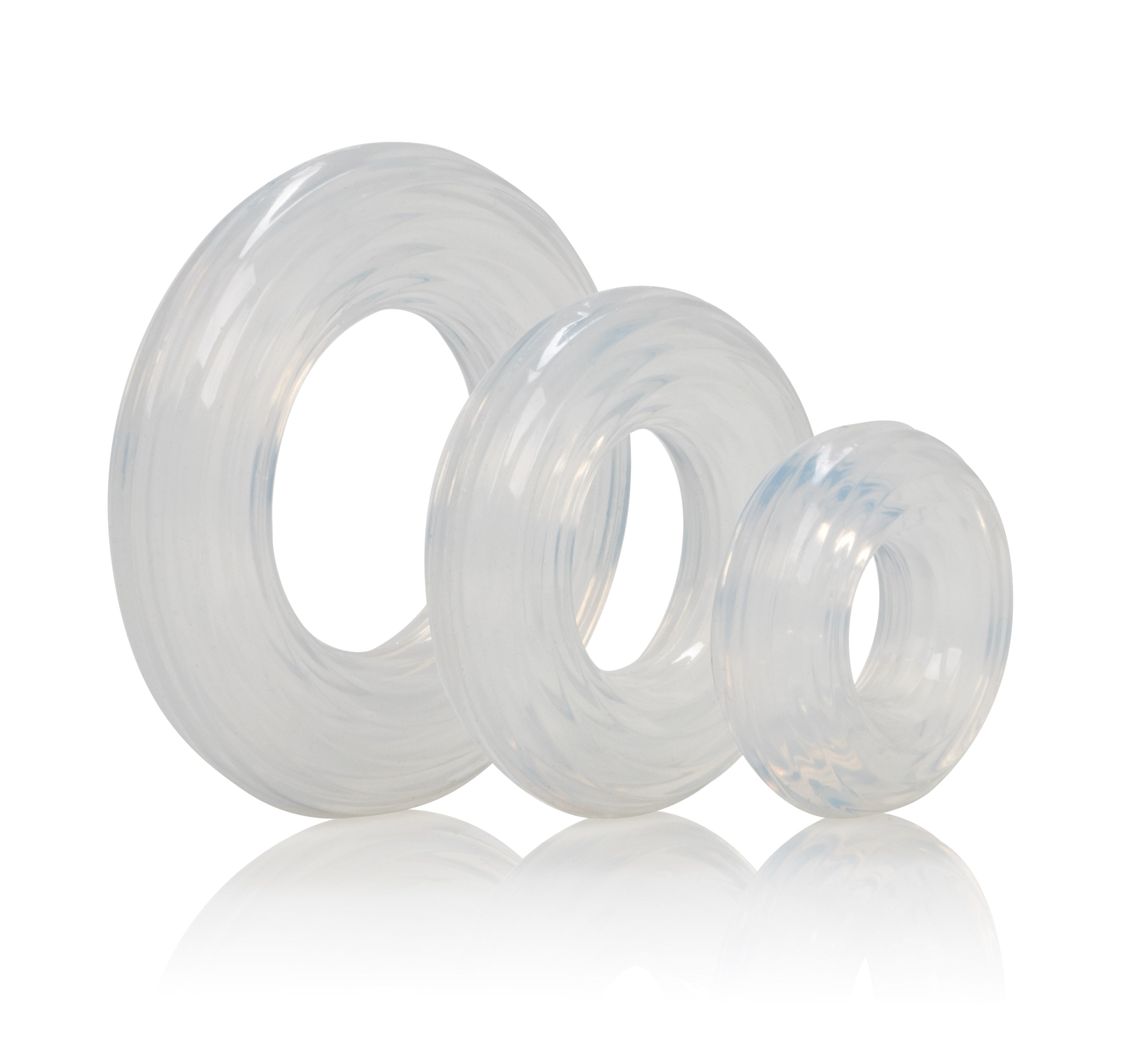 Premium Clear Silicone Ring Set - Medium, Large, XL Sizes > Cock Ring > Sets