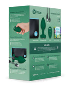 b-Vibe Vibrating Jewel Plug Green (4.39 inch) > Anal Range > Jewel Butt Plugs