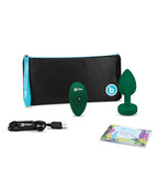 b-Vibe Vibrating Jewel Plug Green (4.39 inch) > Anal Range > Jewel Butt Plugs