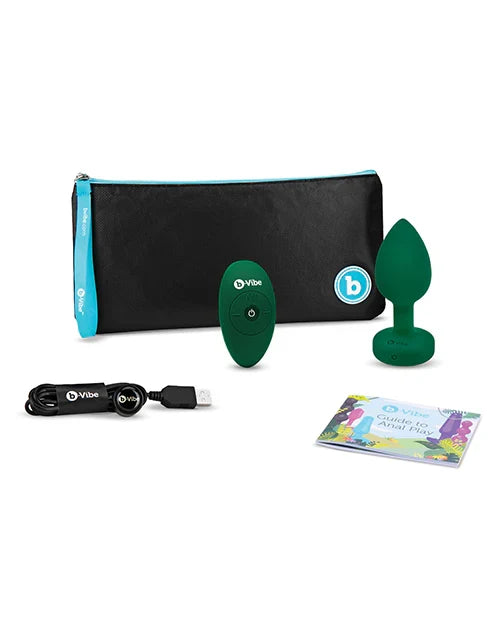 b-Vibe Vibrating Jewel Plug Green (4.39 inch) > Anal Range > Jewel Butt Plugs