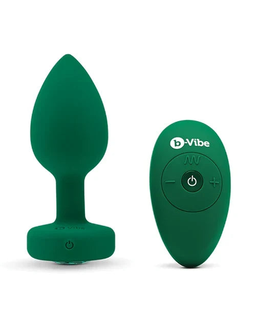 b-Vibe Vibrating Jewel Plug M/L Silicone Anal Toy (8.6 cm insertable) > Anal Range > Jewel Butt Plugs
