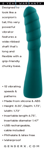 Gender X SCORPION Vibrator 21.2 cm Long Ribbed Design > Vibrators > Standard Vibrators