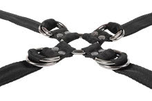 Sportsheets Velvet Noir Adjustable Hog Tie and Cuff Restraints Set with Soft Cuffs > Bondage Gear > Restraints