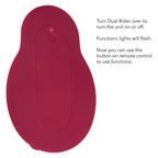 Dual Rider Remote Control Thrust and Grind Waterproof Silicone Massager in Burgundy > Vibrators > Vibrating Pads