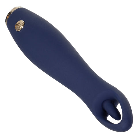 Chic Jasmine Navy Blue 6.25 Inch Dual Motor Silicone Vibrator with 10 Speeds and Rechargeable > Vibrators > Standard Vibrators