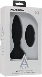 Vibe - Experienced - Rechargeable Silicone Anal Plug With Remote (Black) > Anal Range > Vibrating Butt Plugs