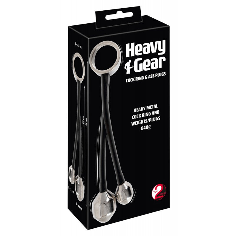 Heavy Gear Metal Cock Ring and Anal Plugs – Erection Enhancer Set > Anal Range > Prostate Plugs