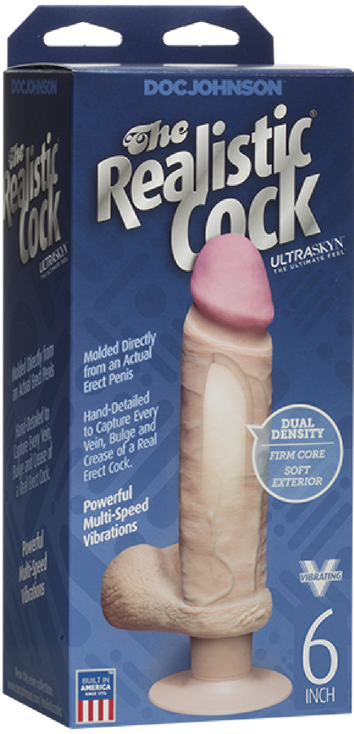 Ultraskyn Realistic Vibrating Cock – 6" or 8" Secondary image