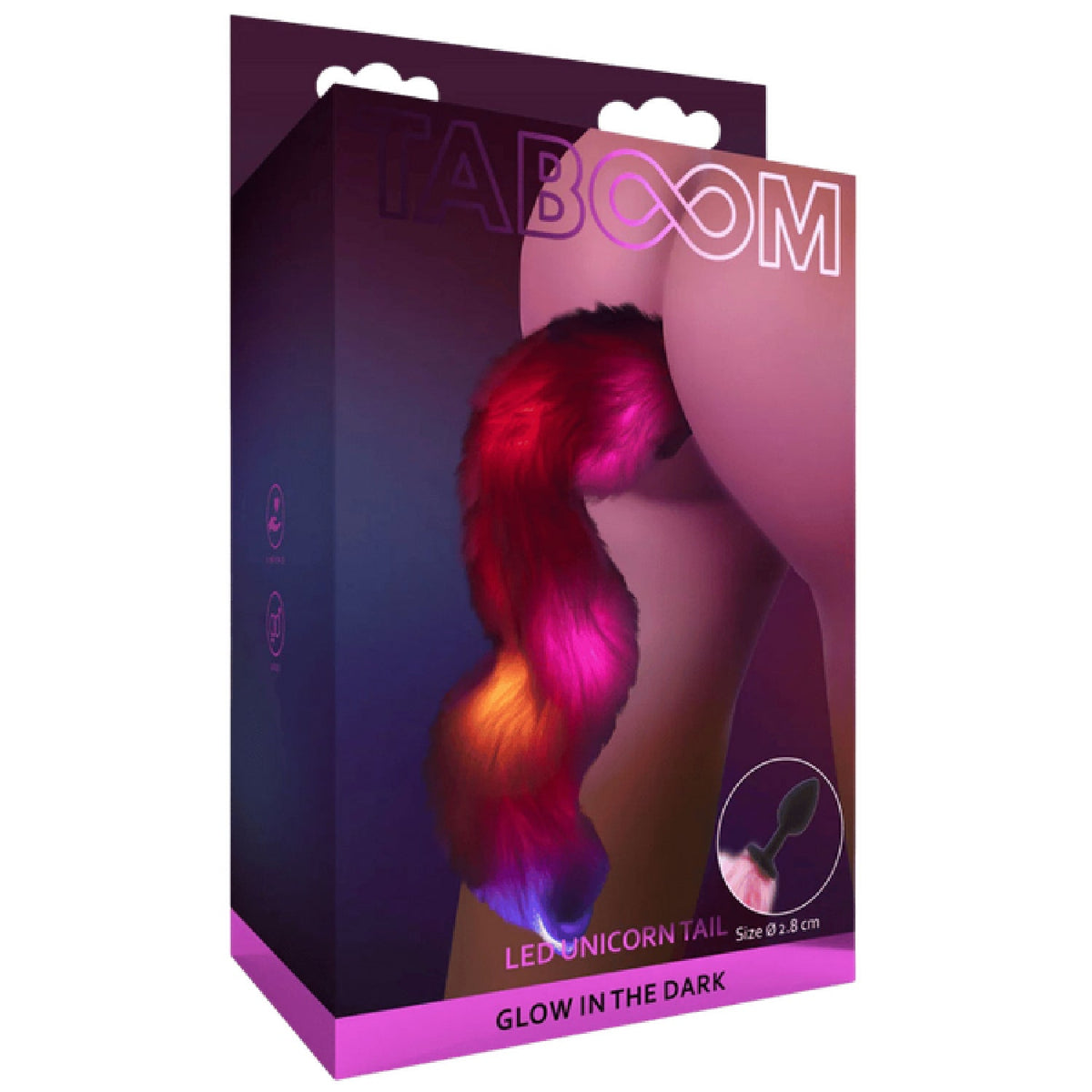 Taboom Unicorn Tail with LED Butt Plug – Soft Flexible Butt Plug with LED Lights > Anal Range > Tail Butt Plugs