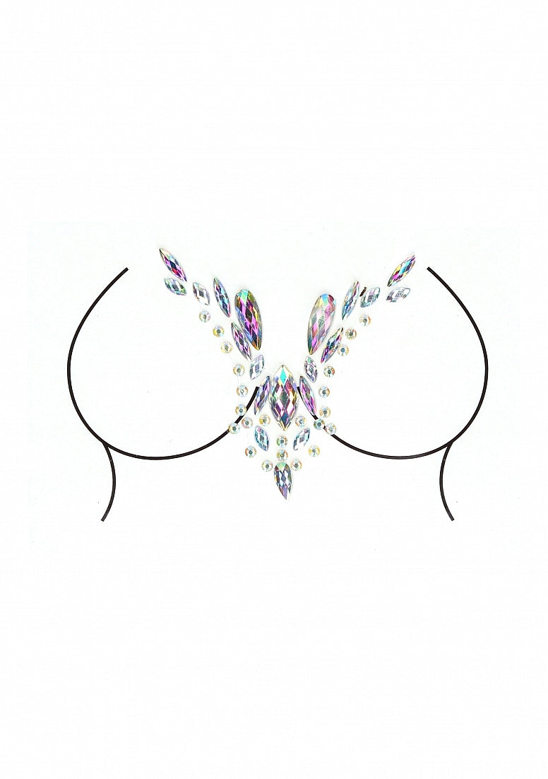 Shots Dazzling Deep-V Cleavage Bling Sticker with Iridescent Rhinestones > Clothes > Body Jewellery (Non Piercing)