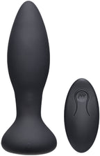 Vibe - Experienced - Rechargeable Silicone Anal Plug With Remote (Black) > Anal Range > Vibrating Butt Plugs