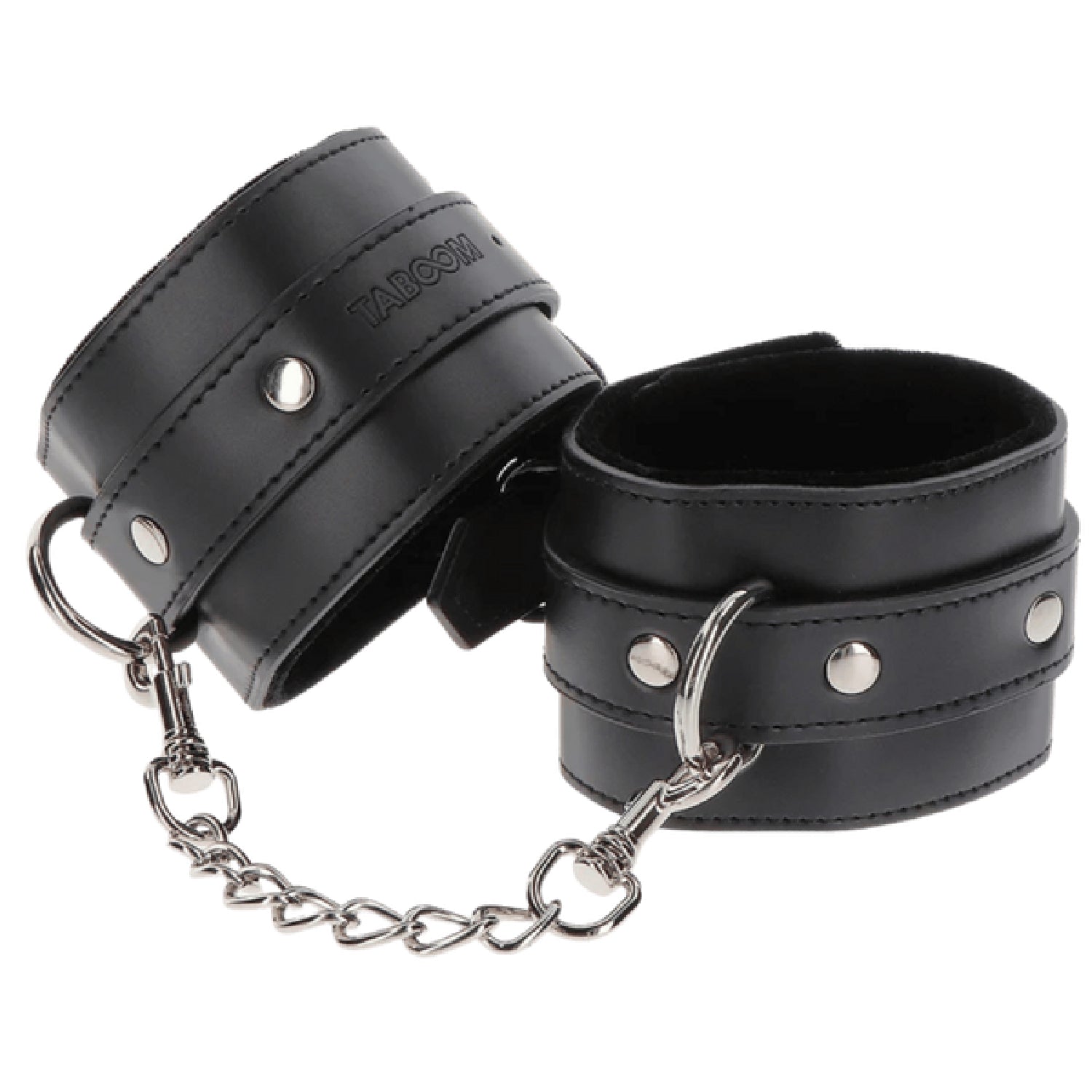 Taboom Wrist Cuffs – Adjustable Vegan Leather Bondage Wrist Cuffs with Velvet Lining > Bondage Gear > Restraints