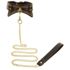 Taboom Studded Collar and Leash Set – Vegan Bondage Accessories > Bondage Gear > Collars & Leashes