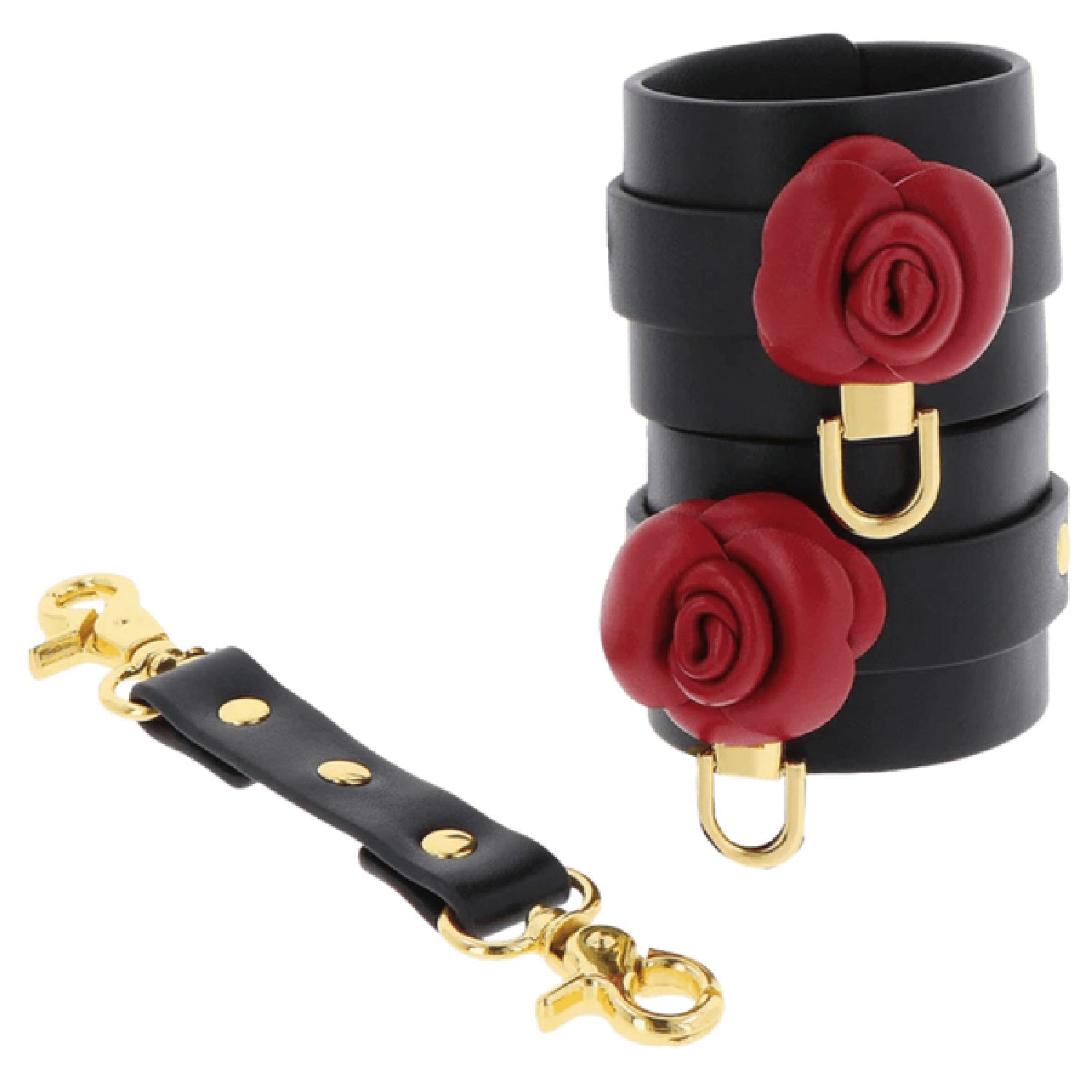 Taboom Wild Roses Wrist Cuffs – Premium Faux Leather BDSM Wrist Restraints > Bondage Gear > Restraints