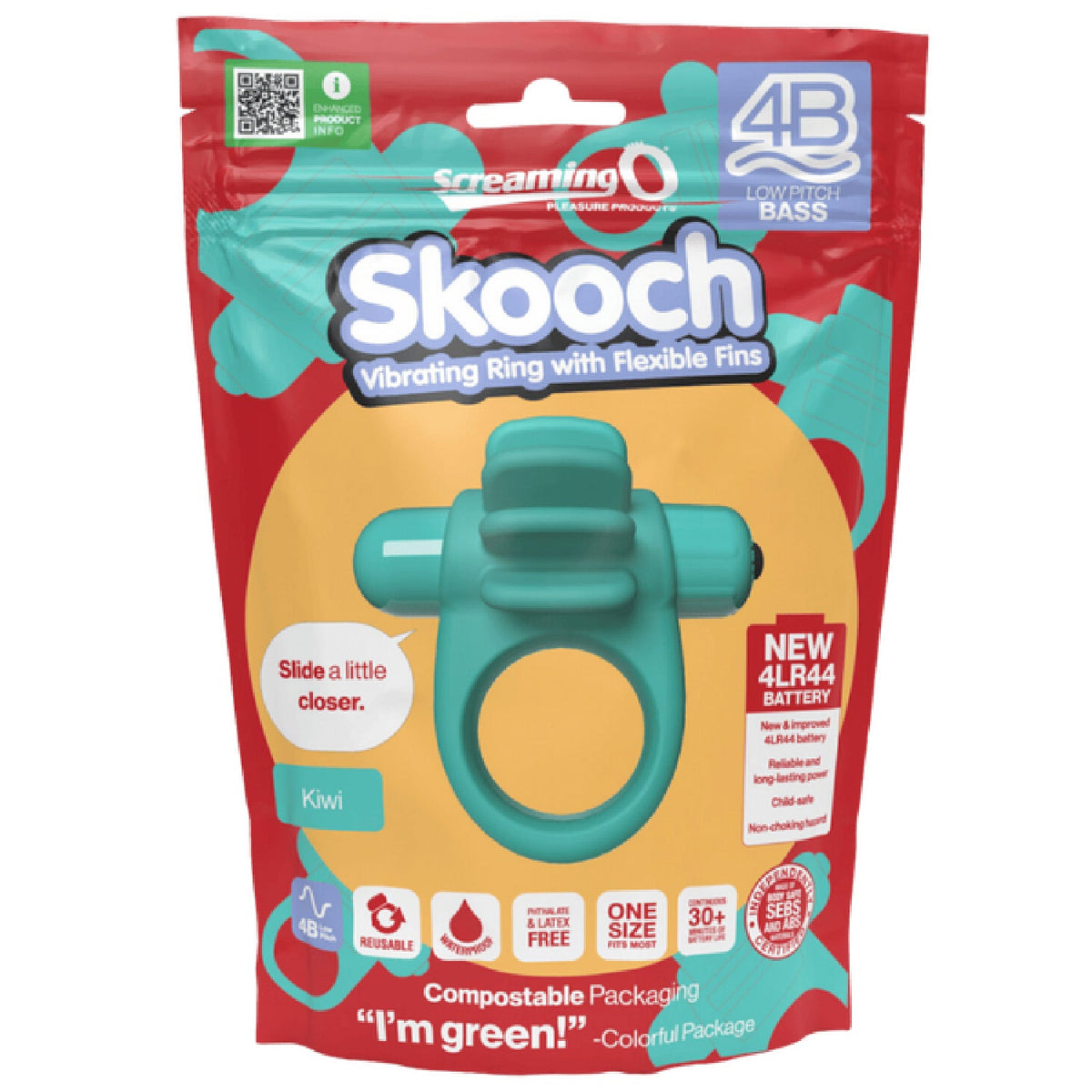 Skooch 4B Low Pitch Bass (Kiwi | Strawberry) > Sex Toys > Couples Toys
