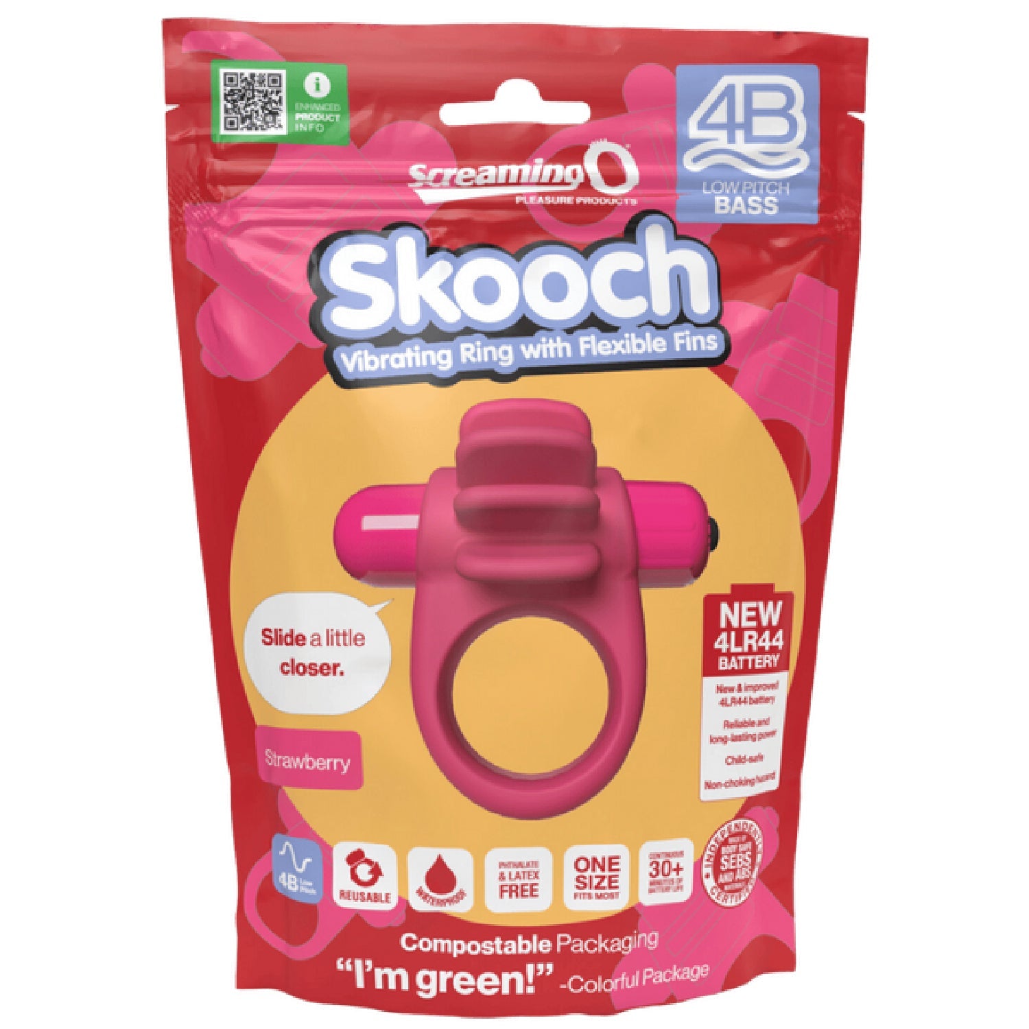 Skooch 4B Low Pitch Bass (Kiwi | Strawberry) > Sex Toys > Couples Toys