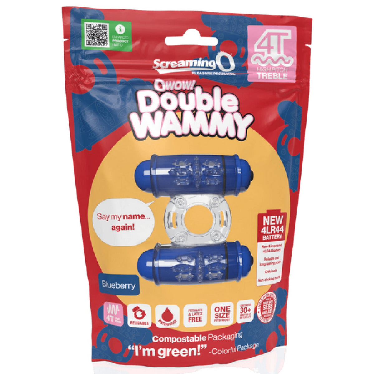 Double Wammy 4T – High Pitch Treble Vibrating Cock Ring with 5 Speeds and Pulse Pattern > Sex Toys > Couples Toys