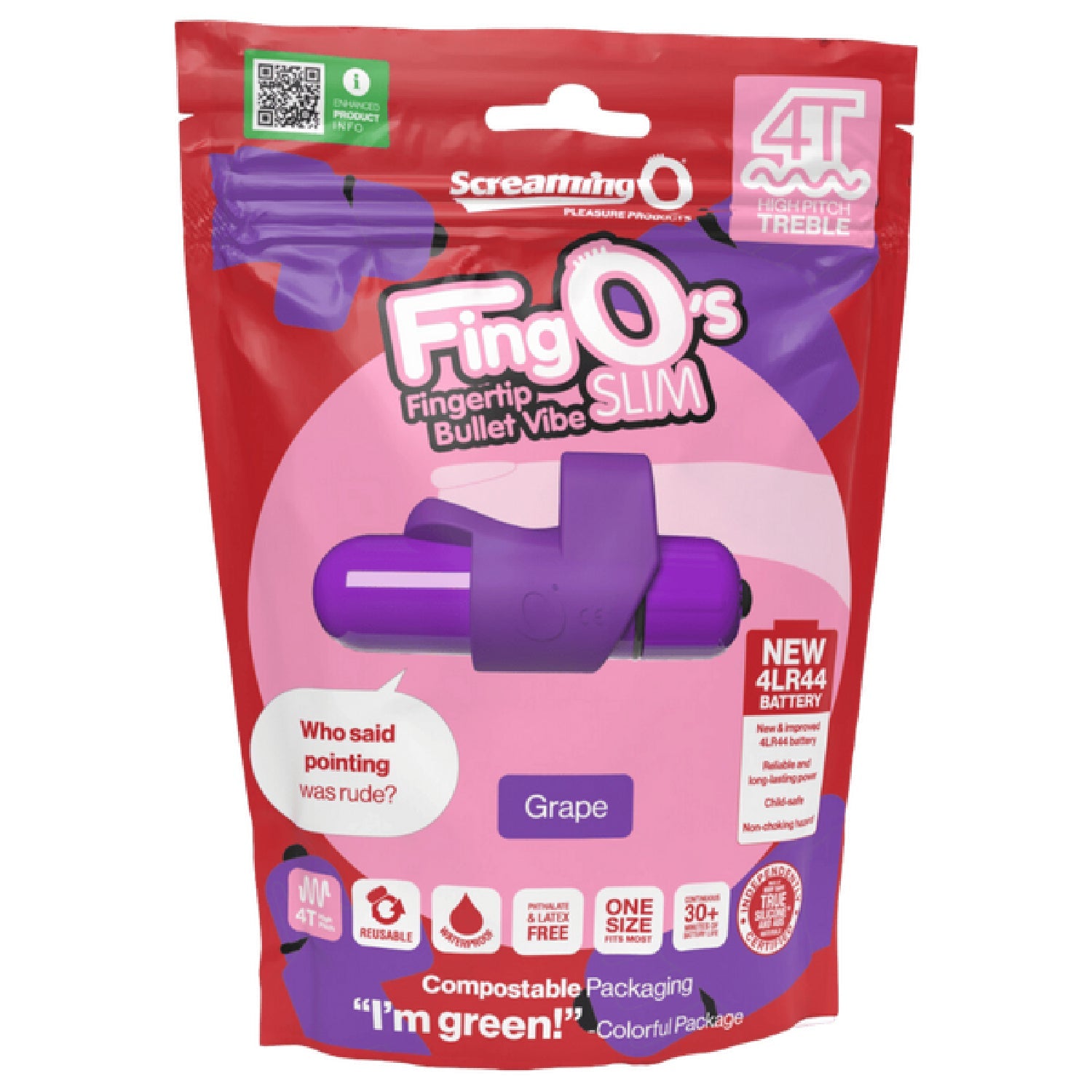 FingO Slim 4T – Waterproof Compact Finger Vibrator with High Pitch Treble Vibrations > Vibrators > Finger Vibrators