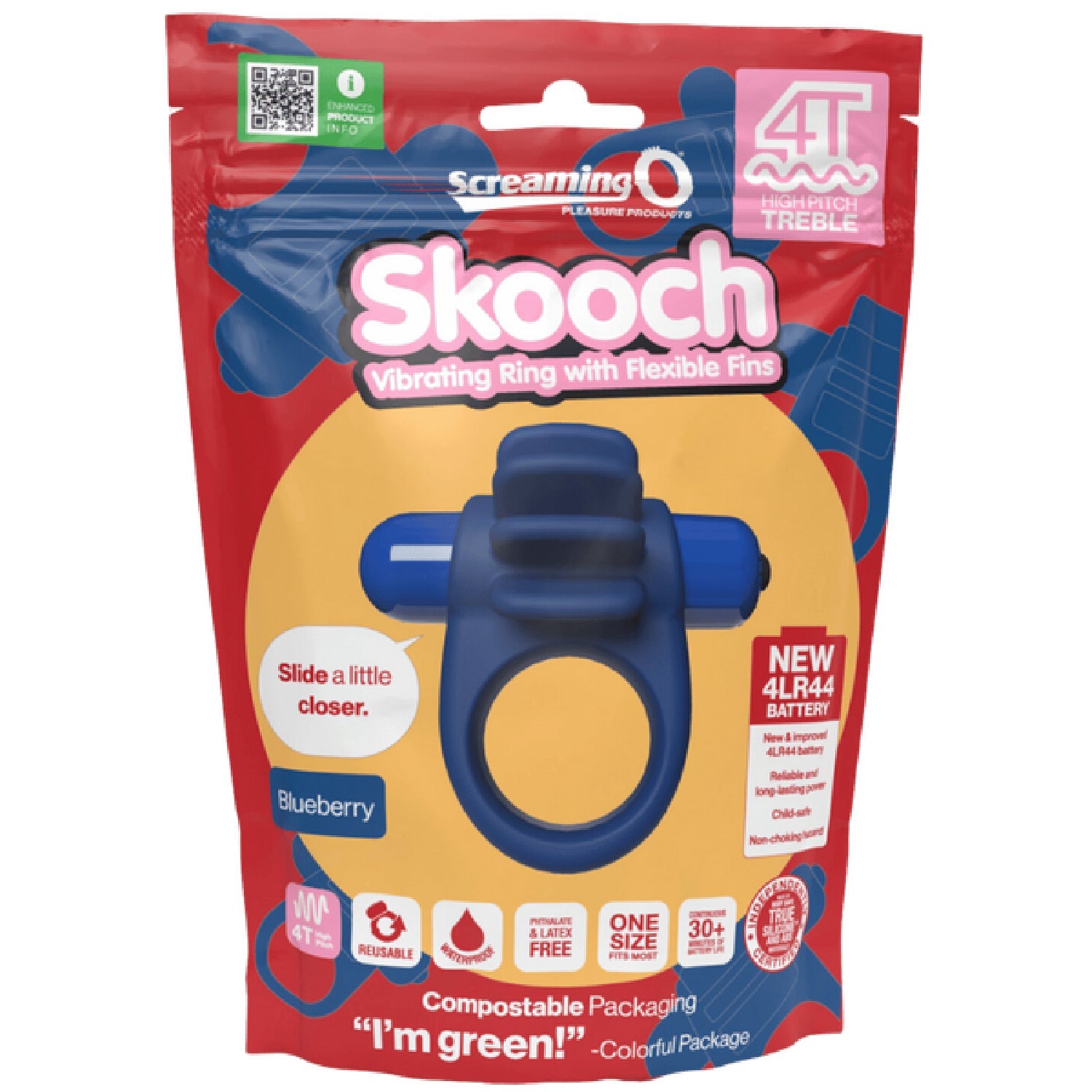 Skooch 4T High Pitch Treble – High Pitch Vibrations 5 Speeds Pulse Vibrator > Sex Toys > Couples Toys