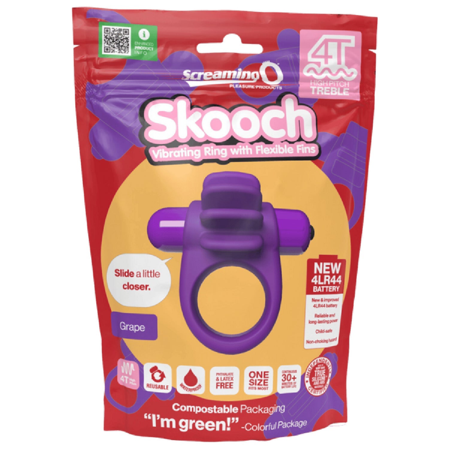 Skooch 4T High Pitch Treble – High Pitch Vibrations 5 Speeds Pulse Vibrator > Sex Toys > Couples Toys