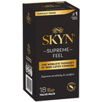 Skyn Supreme Feel – Ultra-Thin Polyisoprene Condoms – 10 & 18 Pack 18 Pack > Essentials > Condoms > Non-Latex