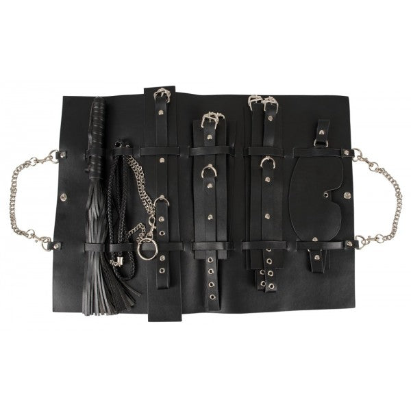 Bad Kitty Fetish Bag Black 11-Piece Polyurethane Fetish Set > Bondage Gear > Bondage Kits