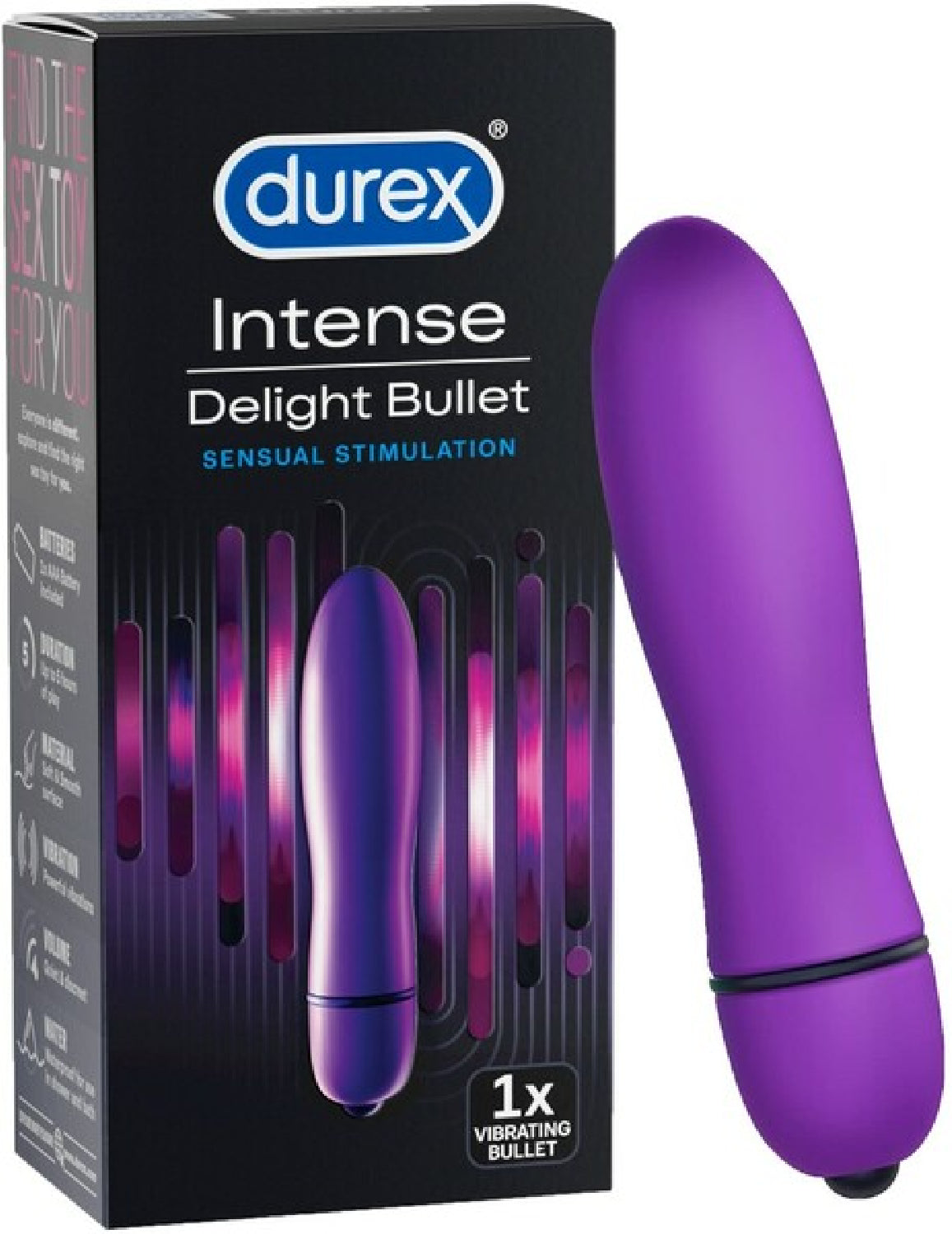 Durex Intense Delight Bullet – Compact Powerful Vibrator > Vibrators > Mini Vibrators Main image