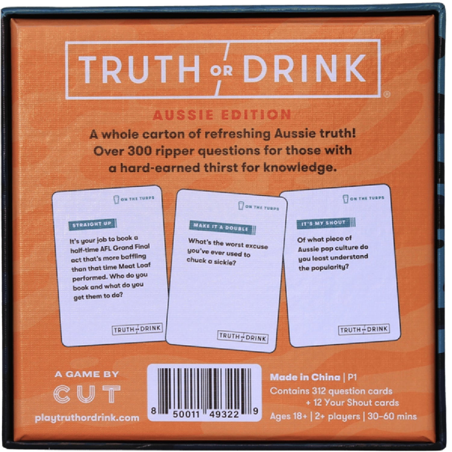 Truth or Drink On The Turps Aussie Edition – Adult Party Card Game > Novelties > Card Games