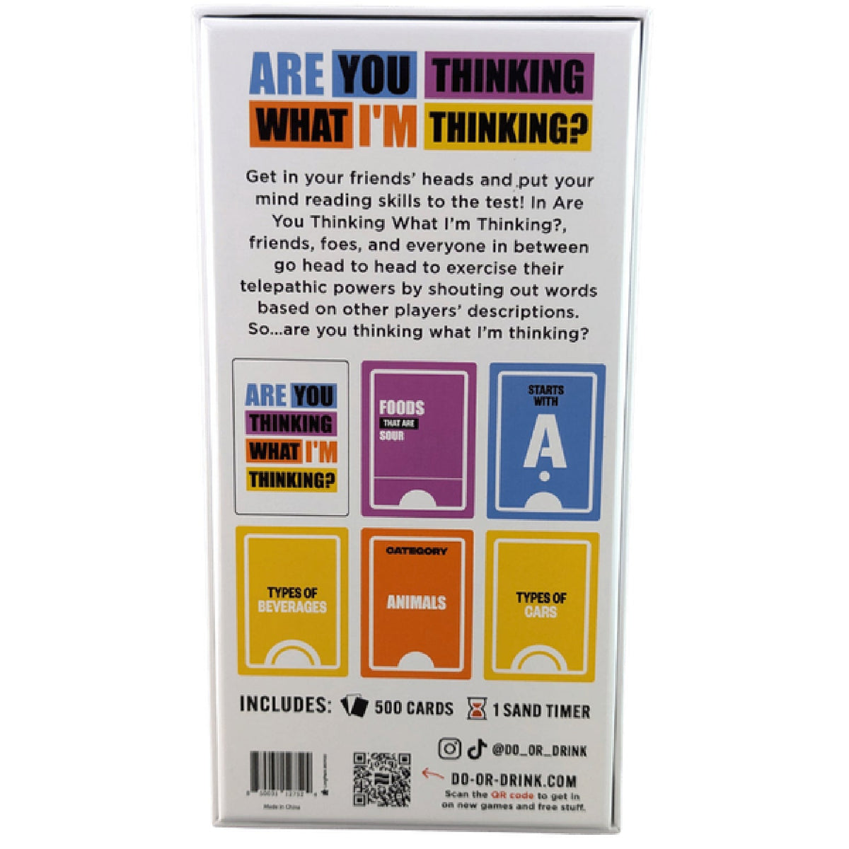 Are You Thinking What I'm Thinking? – Team-Based Party Word Game > Novelties > Card Games