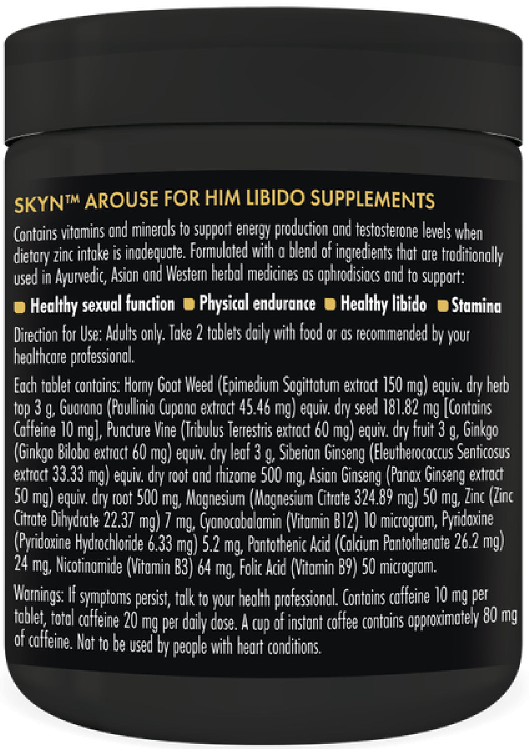 Arouse For Him – Libido Supplement Tablets for Male Sexual Health and Vitality One Size > Essentials > Mens Enhancers