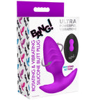Rotating & Vibrating Silicone Butt Plug w/ Remote (Purple) One Size > Anal Range > Vibrating Butt Plugs