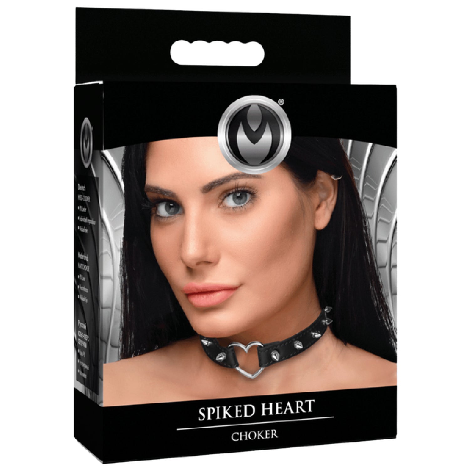 Spiked Heart Choker – Adjustable Spiked Collar Accessory > Bondage Gear > Collars & Leashes Main image